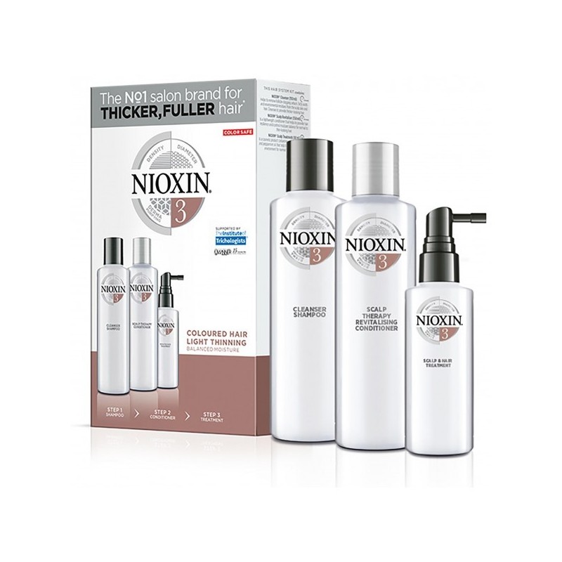 kit soin nioxin n°3 cheveux normaux à fins colorés kit soin nioxin n°3 cheveux normaux à fins colorés