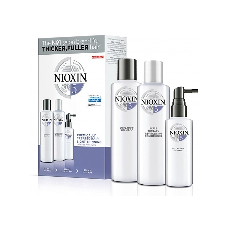 kit soin nioxin n°5 cheveux Normaux clairsemés, naturel ou sensibilisés kit soin nioxin n°5 cheveux Normaux clairsemés, naturel ou sensibilisés