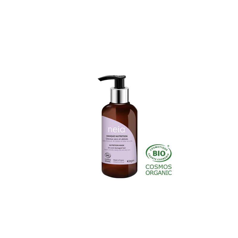 Masque Nutrition bio et vegan NEIA cheveux secs et abîmés 190ml Masque Nutrition bio et vegan NEIA cheveux secs et abîmés 190ml
